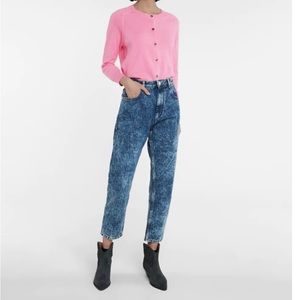 ISABEL MARANT ÉTOILE
Neasr acid-wash high-rise straight-leg jeans